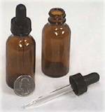 Amber Bottle 1oz, 1/2 dozen