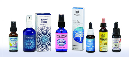 a line of products that use flower essence