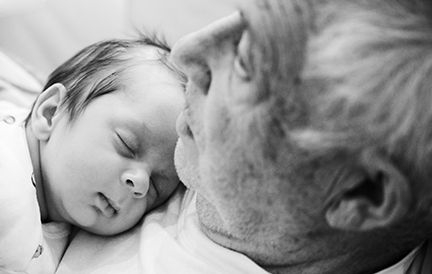 Grandfather with grandson.